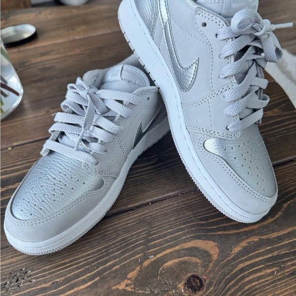 Nike Air Jordan Low OG Silver and Gray Sneakers - Picture 1 of 9